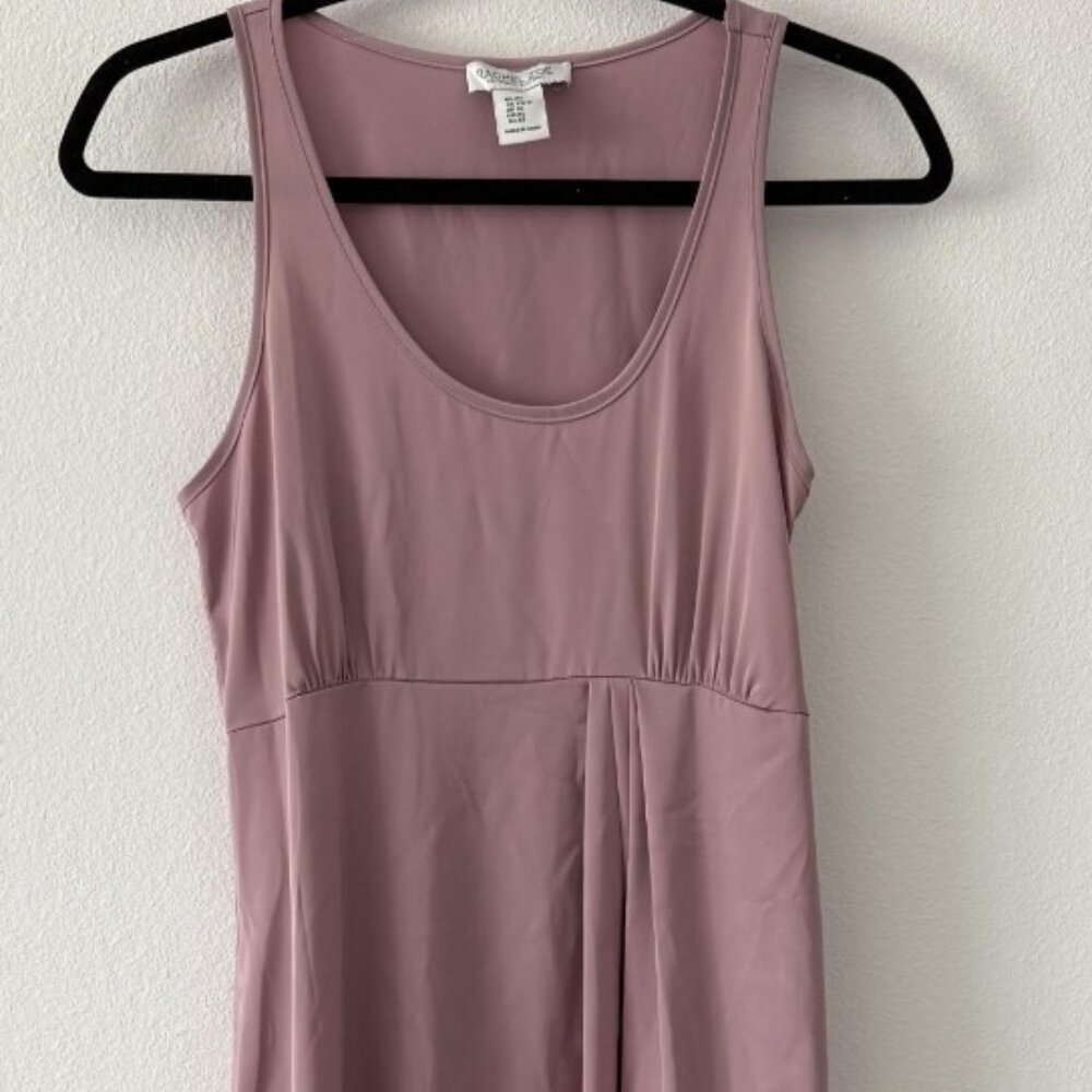 Rachel Zoe Dust Pink Satin Sleeveless Maxi Dress with Pockets XS NWOT - Picture 3 of 14